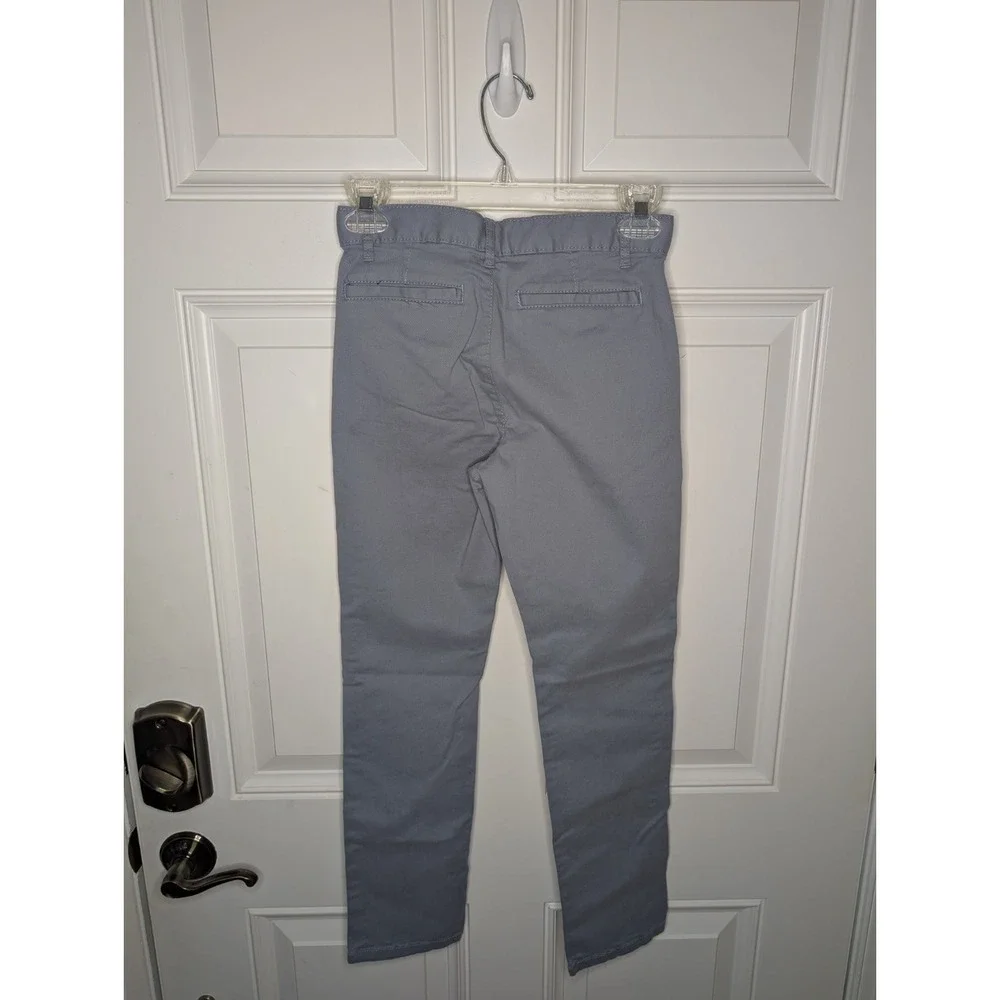 Childrens Place Boys Size 10 Straight Stretch Chino Pants Gray Fin NWT